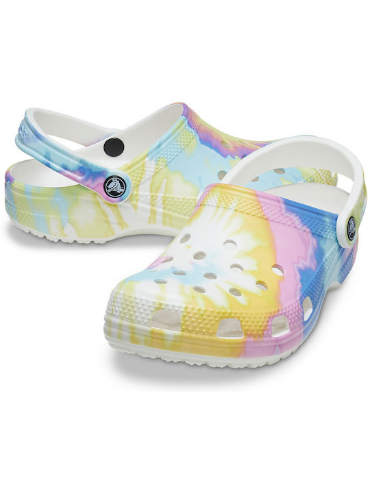 Crocs Tie Dye Graphic Γυναικεία Παπούτσια Θαλάσσης Πολύχρωμα