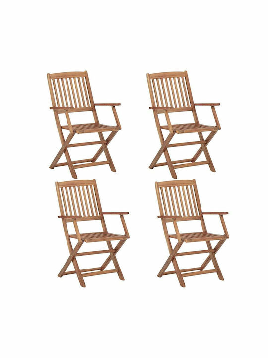Set Sala De Mese Pentru Exterior 5 Piese Din Acacia