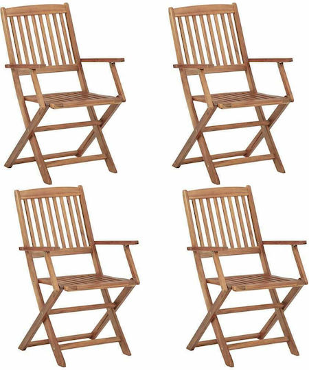 Set Sala De Mese Pentru Exterior 5 Piese Din Acacia
