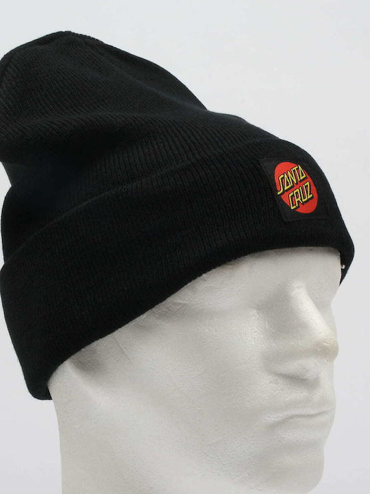 Classic Label Dot Beanie Beanie Knitted in Black color