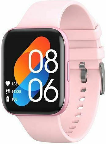 Havit M9021 Smartwatch με Παλμογράφο (Ροζ)