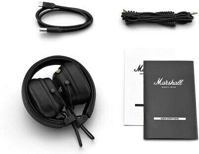 Marshall Major IV Wireless / Wired On Ear Headphones with 80 hours of Operation and Quick Charge Brown
