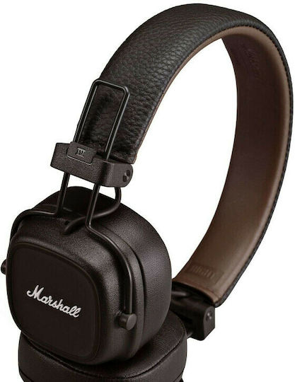 Marshall Major IV Wireless / Wired On Ear Headphones with 80 hours of Operation and Quick Charge Brown