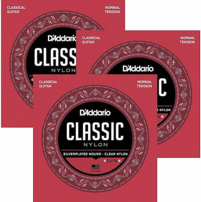 Daddario Set of Nylon Strings for Classic Guitar Classics Normal Tension 28 - 43"