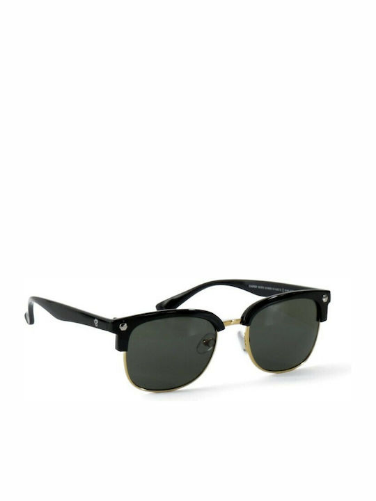 Chpo Casper Men's Sunglasses with Black Frame and Black Lens 16131II