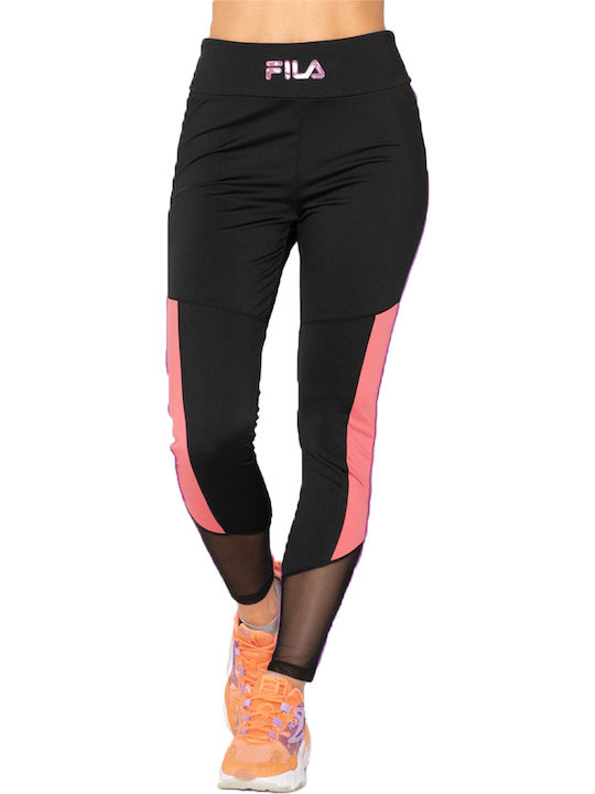 Banu Women's Long Training Legging High Waisted Black/dewberry/desert Rose
