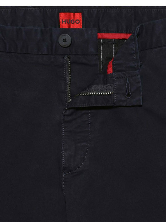 David222d Trousers Chino Elastic in Slim Fit Navy Blue