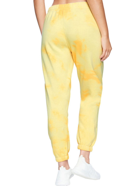 Hurley Women's High Waist Jogger Sweatpants Yellow Fleece