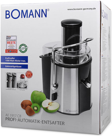 Bomann AE 1917 CB Сокоизтисквачка 1000W Inox Сребрист