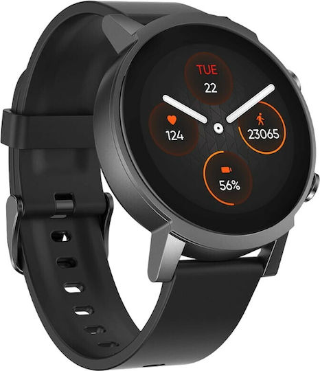 Ticwatch E3 44mm Αδιάβροχο Smartwatch με Παλμογράφο (Panther Black)