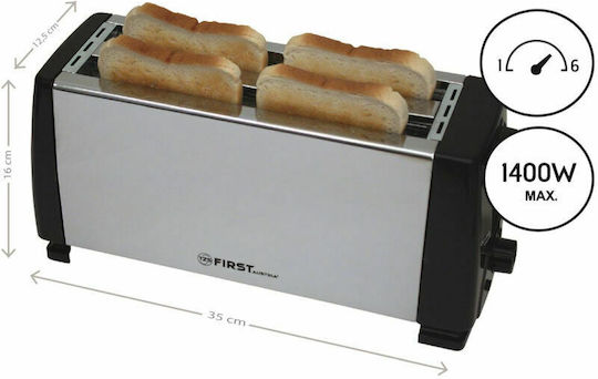 First Austria Toaster 4 Schlitze 1300W Inox