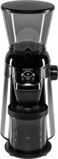 Gaggia Md 15 Electric Coffee Grinder 150W with 300g Capacity and 15 Grind Levels Silver