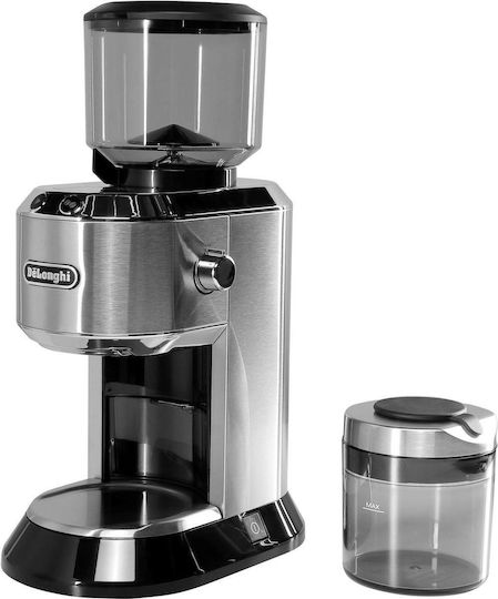 De'Longhi Електрически Кафемелачка 150W с капацитет за кафе на зърна 350гр и 18 нива на смилане Сребрист