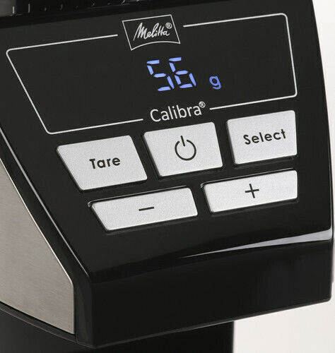 Melitta Calibra Electric Coffee Grinder 160W for 375gr Beans and 39 Grind Levels Silver