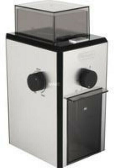 De'Longhi Electric Coffee Grinder 110W for 120gr Beans and 16 Grind Levels Silver
