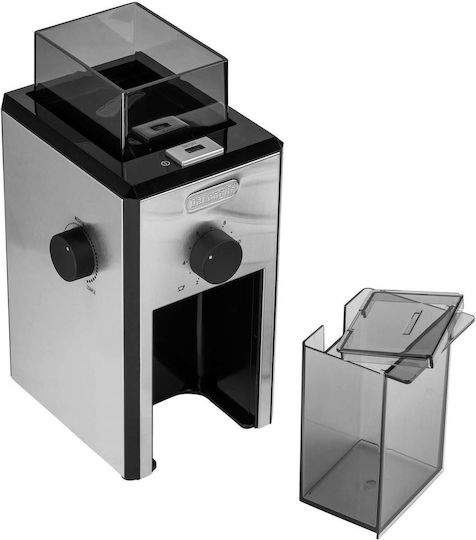De'Longhi Electric Coffee Grinder 110W for 120gr Beans and 16 Grind Levels Silver