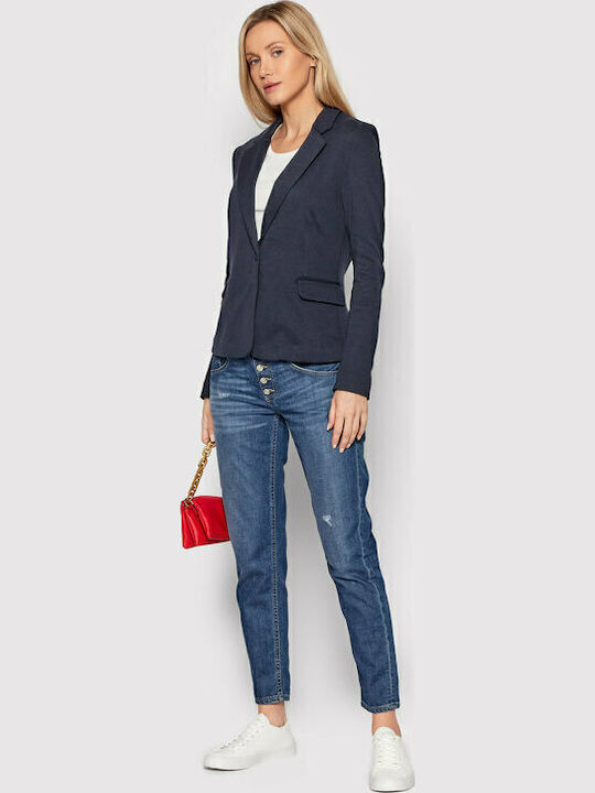 Vero Moda Julia Damen Mittellang Blazer Marineblau