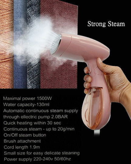 Sokany SK-3060 Garment Steamer Hand 1500W with Tank 130ml Pink