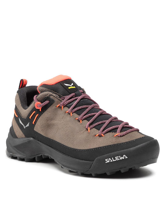 Salewa Wildfire Leather Γυναικεία Ορειβατικά Παπούτσια Μαύρα