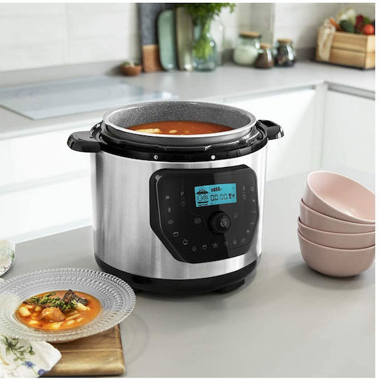 Cecotec H Deluxe Πολυμάγειρας 1000W με Χωρητικότητα 6lt Ασημί