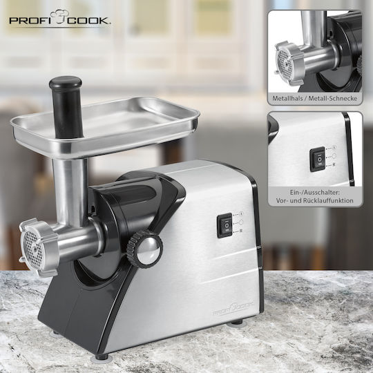 Profi Cook PC-FW 1060 Μηχανή Άλεσης Κιμά 1000W Ασημί