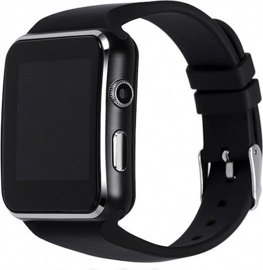 X6 45mm Smartwatch με SIM (Μαύρο)