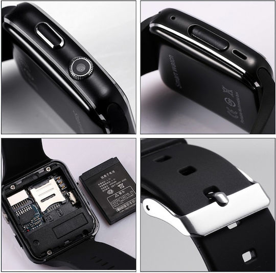 X6 45mm Smartwatch με SIM (Μαύρο)