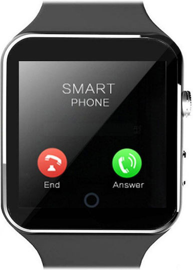 X6 45mm Smartwatch με SIM (Μαύρο)