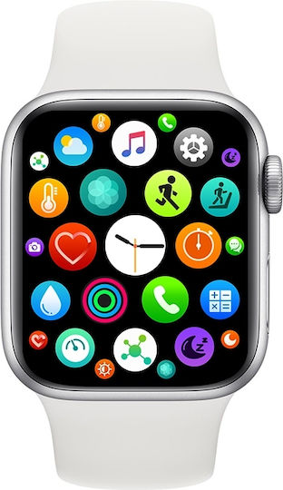 HW22 44mm Smartwatch with Heart Rate Monitor (Silver)