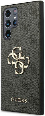 Guess 4G Big Metal Logo Plastic Back Cover Gray (Galaxy S22 Ultra 5G)