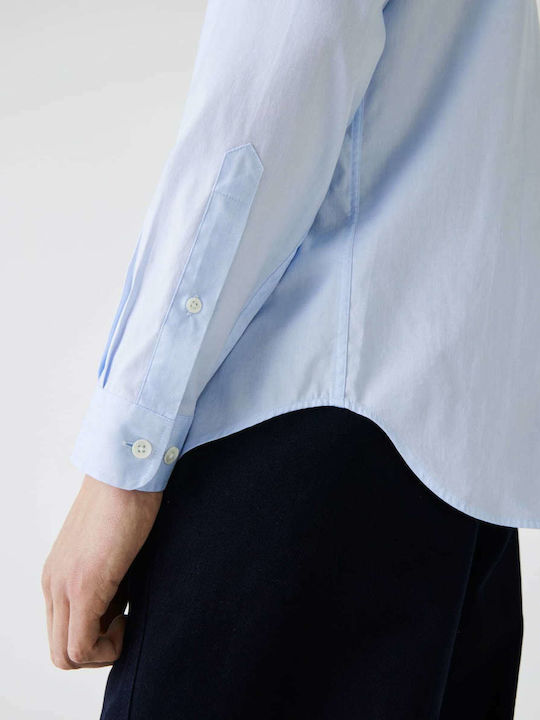 Long-sleeved Cotton Shirt Light Blue
