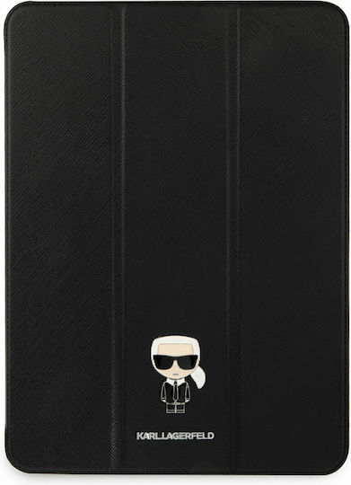 Karl Lagerfeld Saffiano Metal Flip Cover Black (iPad Pro 2015 12.9")
