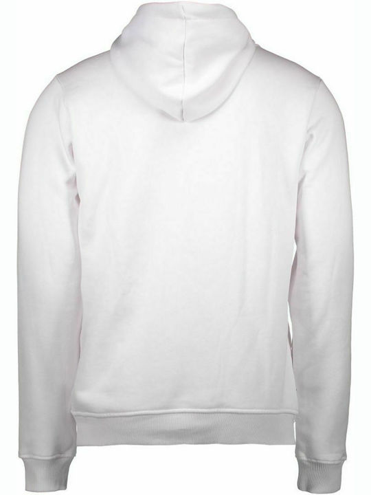 Carsjeans Men's Sweatshirt with Hood and Pockets White