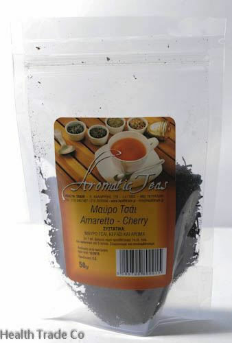 HealthTrade Μαύρο Τσάι 50gr με Άρωμα Amaretto-Cherry