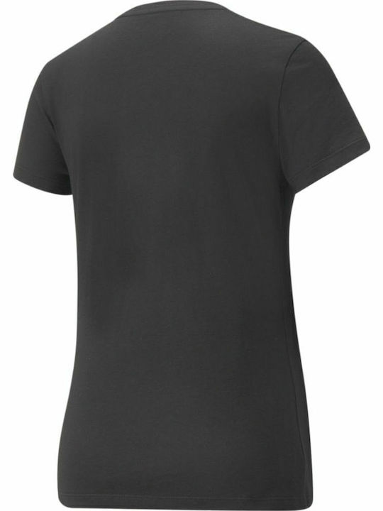Logo Women's T-shirt Polka Dot Black