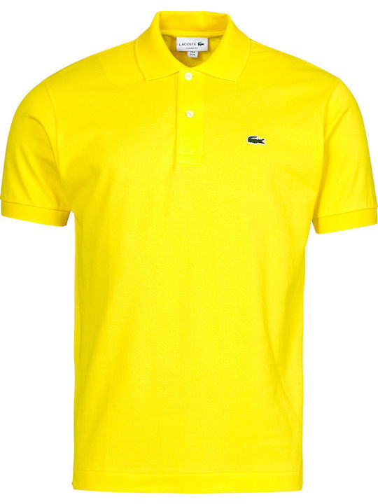 Lacoste Polo Μπλούζα Κοντομάνικη Κίτρινη