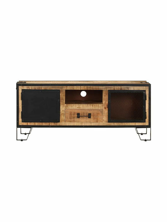 Solid Wood TV Furniture with Drawers Μάνγκο L110xW31xH46cm