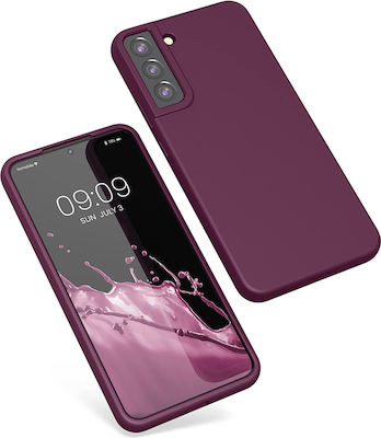 KWmobile Soft Flexible Umschlag Rückseite Silikon Bordeaux Violet (Galaxy S22+ 5G) 56761.187