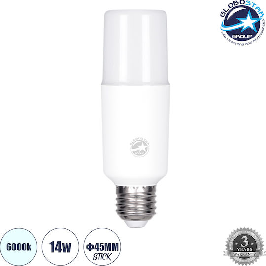 GloboStar LED Bulb 14W 137mm for Socket E27 Cool White 1540lm