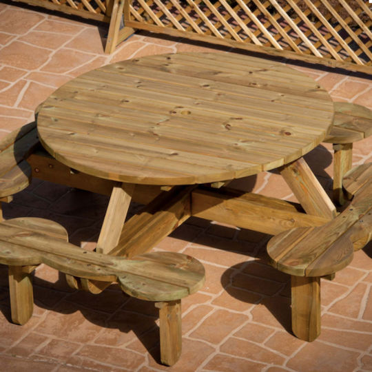 Wooden Masa pentru spații exterioare 246x246x82buc