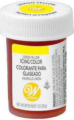 Wilton Food Colouring Paste Icing Colors Lemon Yellow Jar 28gr