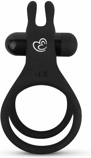 Easytoys Share Ring Double Vibrating with Rabbit Ears Black