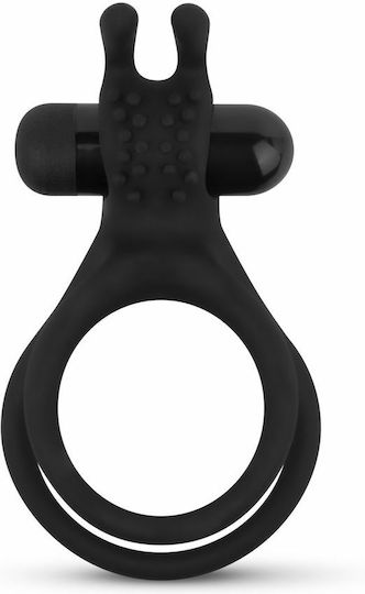 Easytoys Share Ring Double Vibrating with Rabbit Ears Black