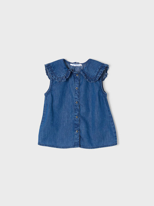 Mayoral Kids Shirt Sleeveless Blue