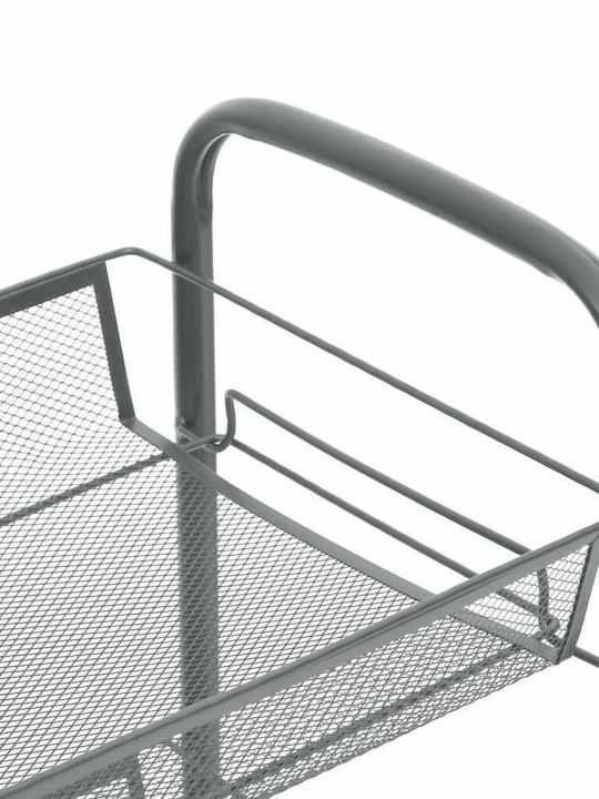 vidaXL Τρόλεϊ Κουζίνας Μεταλλικό 5 Θέσεων Γκρι 46x26x105cm