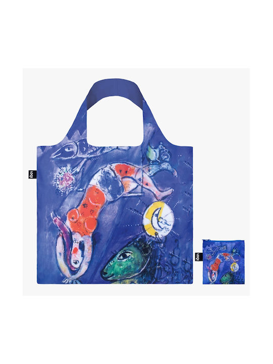 Loqi Marc Chagall - The Blue Circus Recycled Fabric Shopping Bag Blue