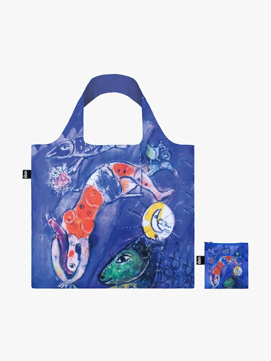 Loqi Marc Chagall - The Blue Circus Recycled Υφασμάτινη Τσάντα για Ψώνια σε Μπλε χρώμα Loqi Marc Chagall - The Blue Circus Recycled Υφασμάτινη Τσάντα για Ψώνια σε Μπλε χρώμα