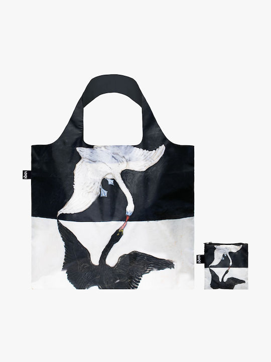 Loqi Recycled Hilma AF Klint - The Swan Υφασμάτινη Τσάντα για Ψώνια σε Μαύρο χρώμα Loqi Recycled Hilma AF Klint - The Swan Υφασμάτινη Τσάντα για Ψώνια σε Μαύρο χρώμα