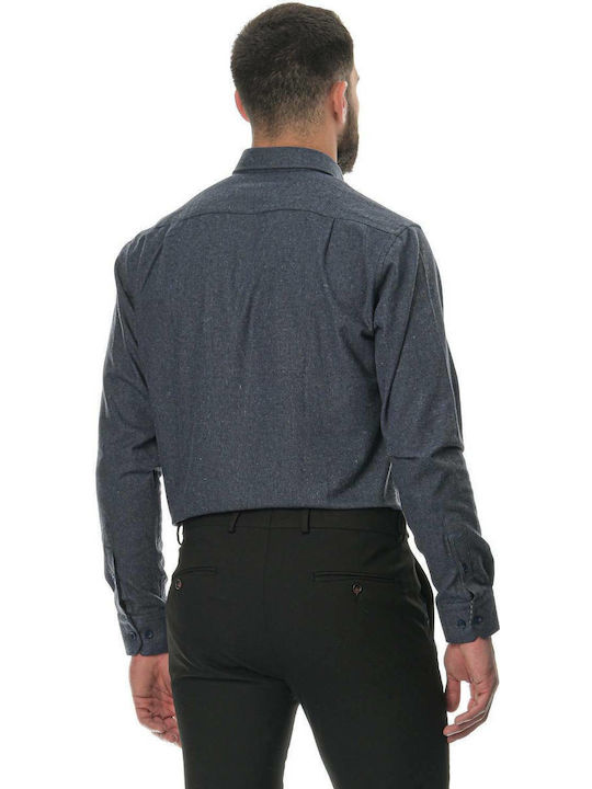 03 Long-sleeved Flannel Shirt Gray