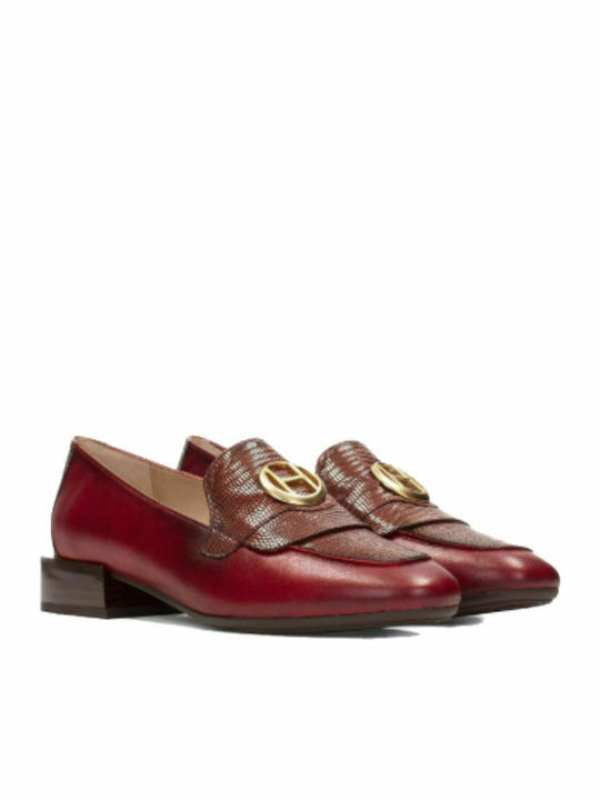 Hispanitas Aneto Leather Women's Loafers Bordeaux